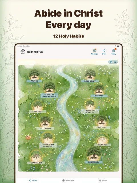 Finished Bearing Fruit iPad App Store garden image