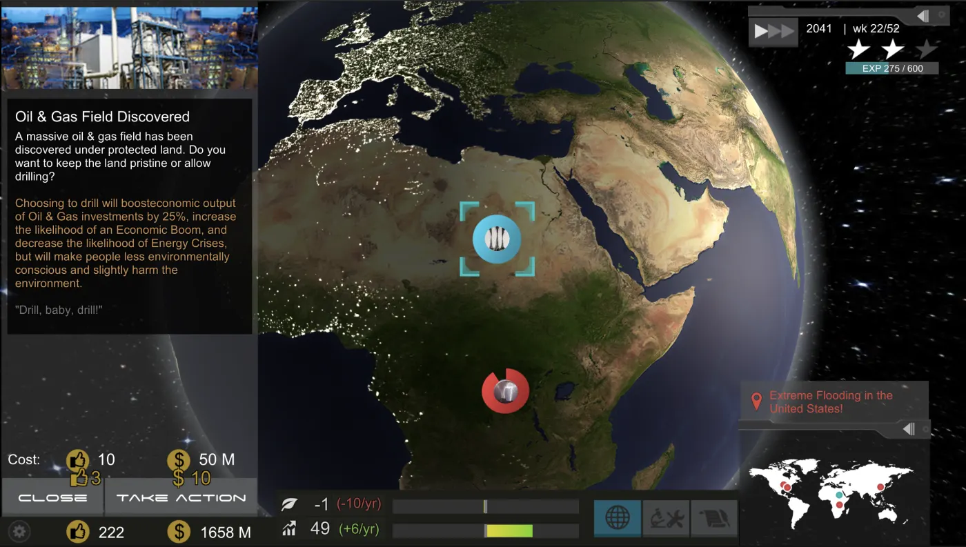 Environ later-game event choice near Africa and the Middle East.